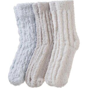 Women's 3 Fuzzy Socks Soft Cozy Fluffy Slipper Winter Thick Warm Plush Sleeping